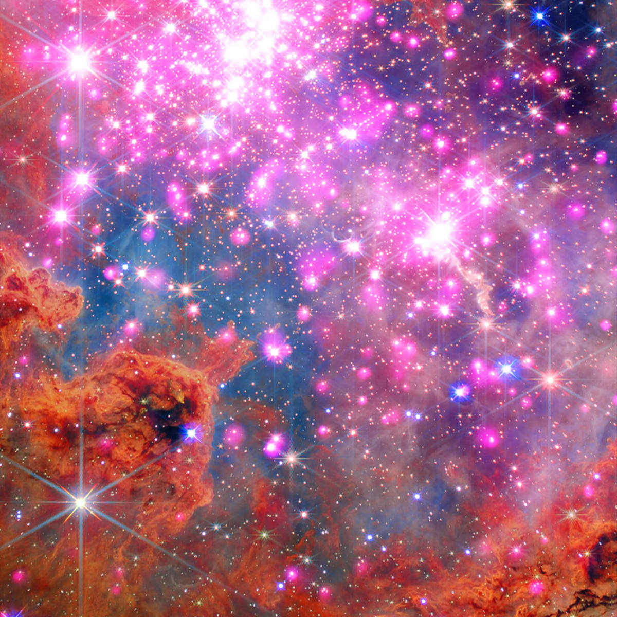Webb and Chandra Reveal Pink Star Nursery 20,000 Light-Years Away - Image 4
