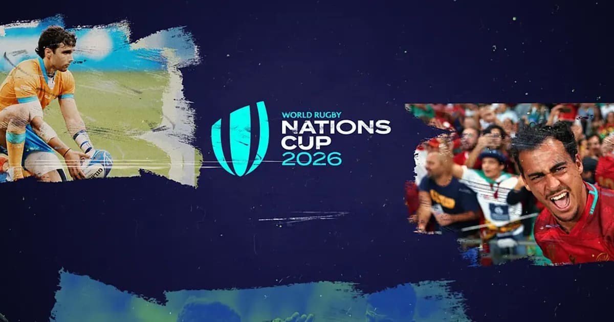 Rugby players competing at WakeMed Soccer Park stadium in Cary, North Carolina during international match