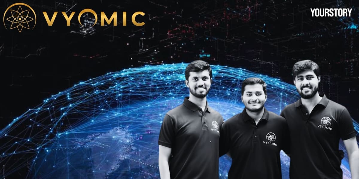 Satellite orbiting Earth with positioning signals connecting to autonomous drones and vehicles below