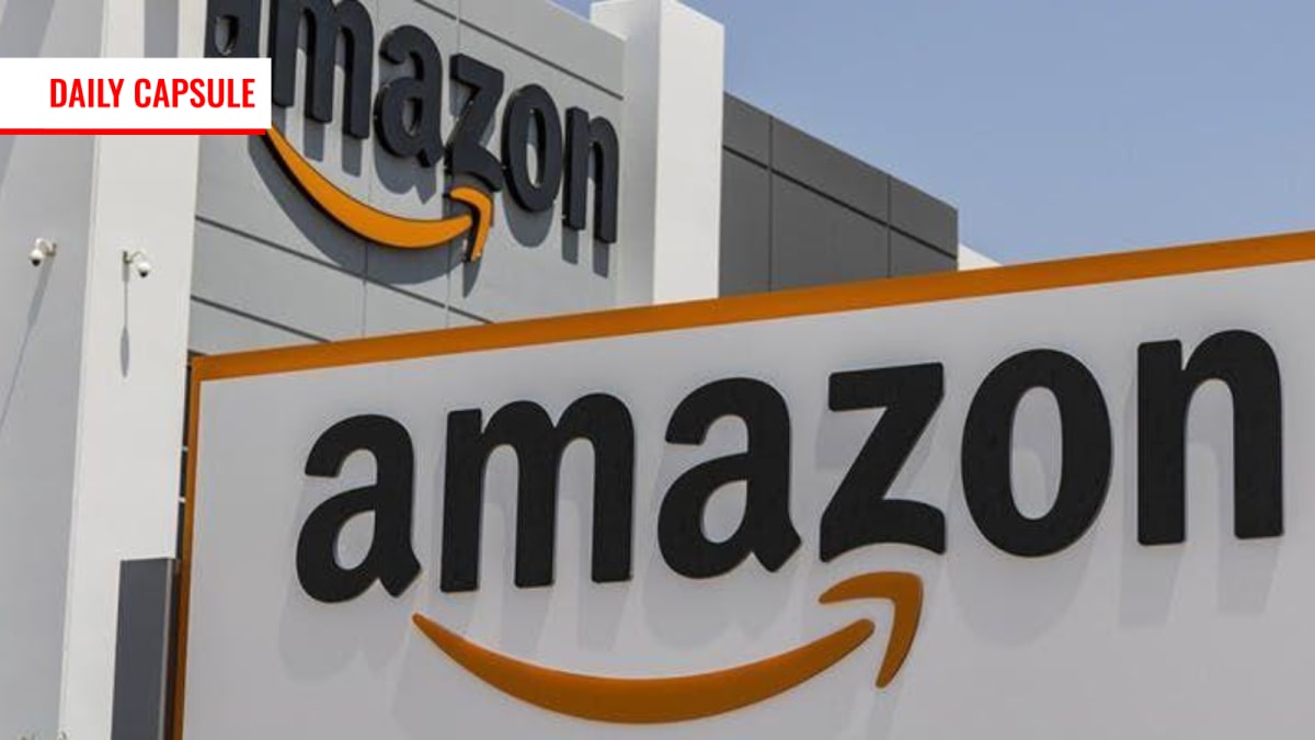 Amazon warehouse workers sorting packages during busy festive season in India