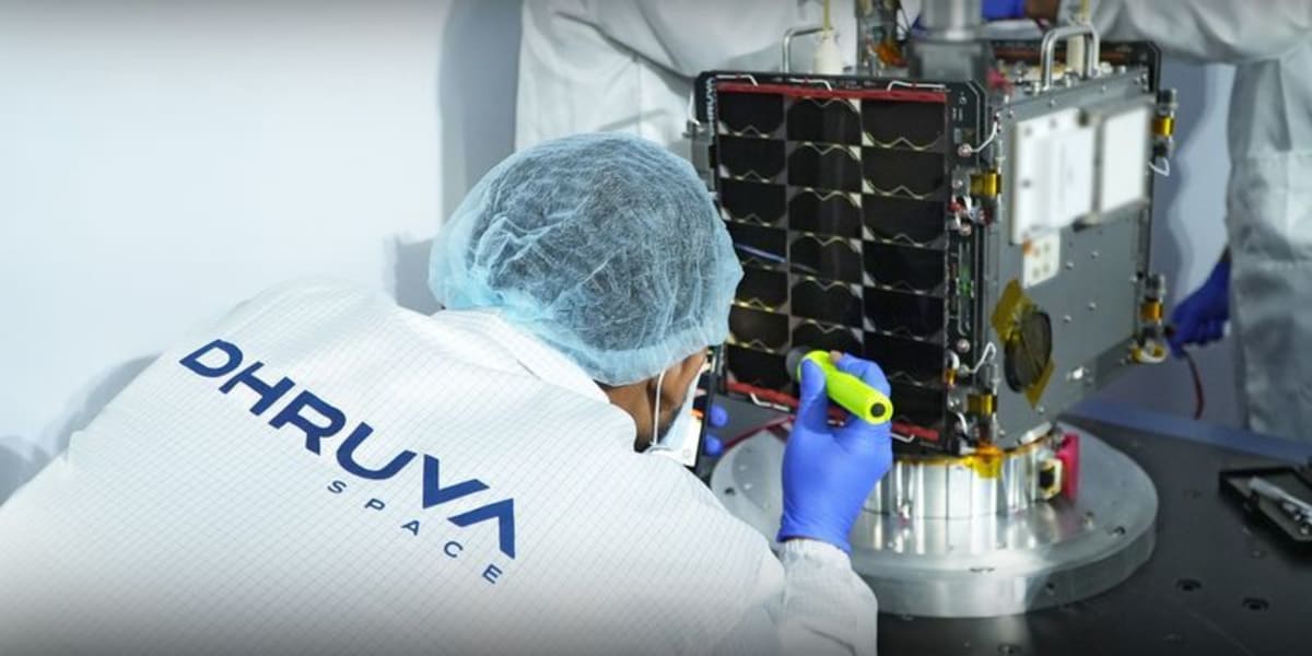 Satellite orbiting Earth representing India's growing private space technology sector and innovation