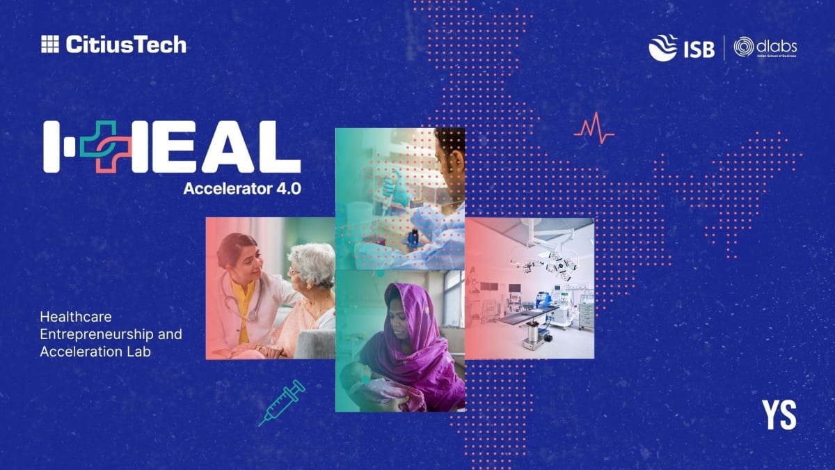 Healthcare entrepreneurs working with medical professionals in modern Indian hospital innovation lab