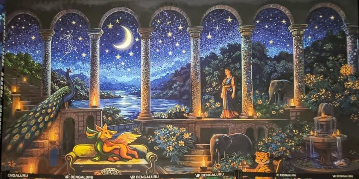 Public art installation at Whitefield Art Collective festival in Bengaluru exploring future themes