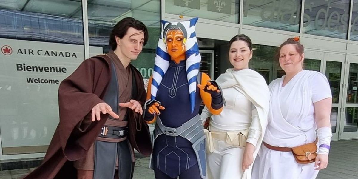 Costumed comic book fans gather at Montreal Comiccon celebration showcasing creative costumes
