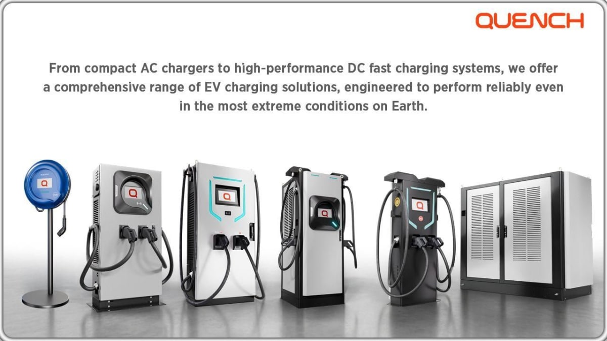 Modern EV charging station with multiple ports serving electric vehicles in India