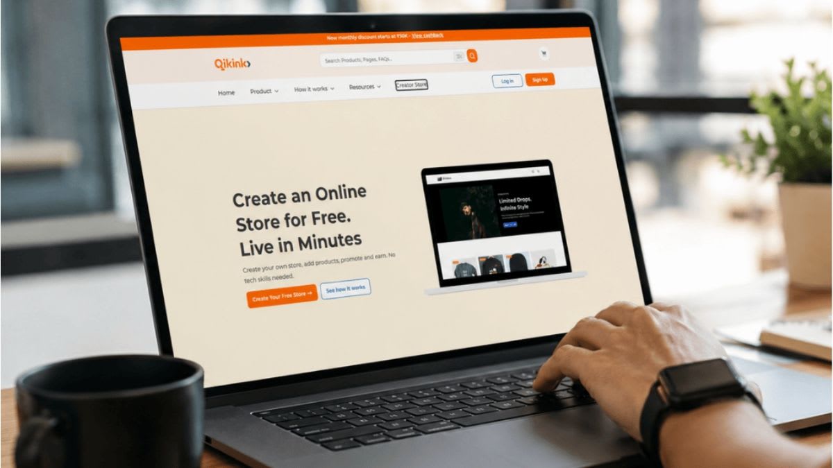Digital creator photographing custom merchandise products for online storefront in India