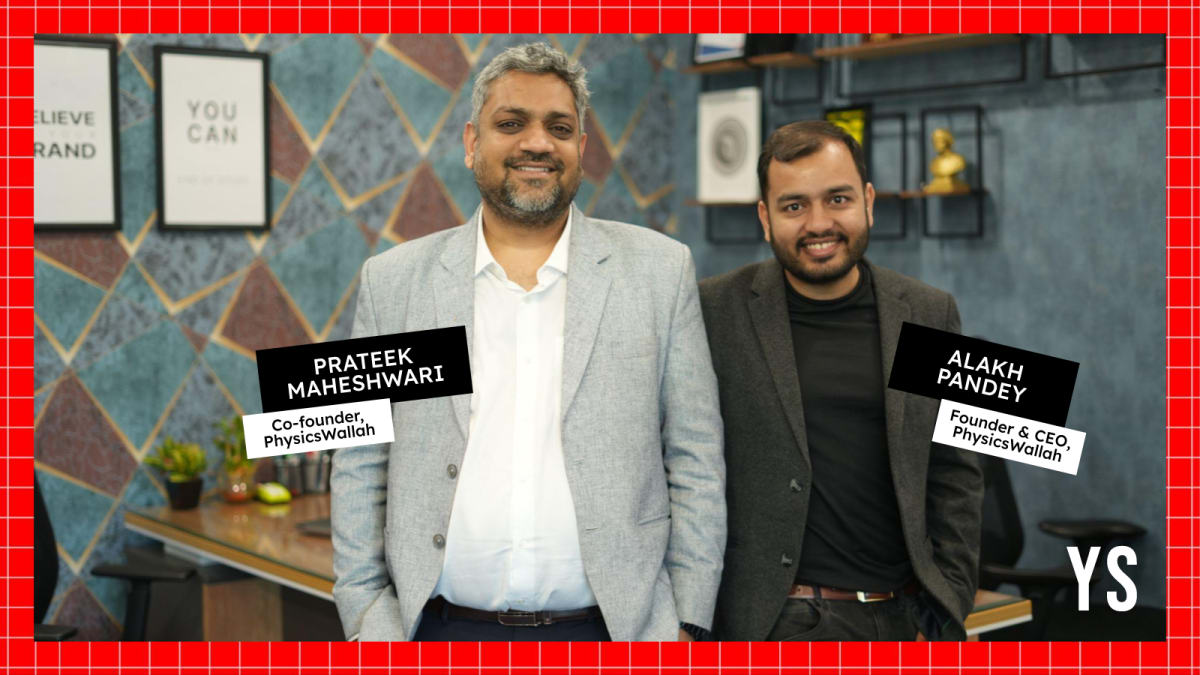 Indian students studying on laptops using affordable online education platform PhysicsWallah