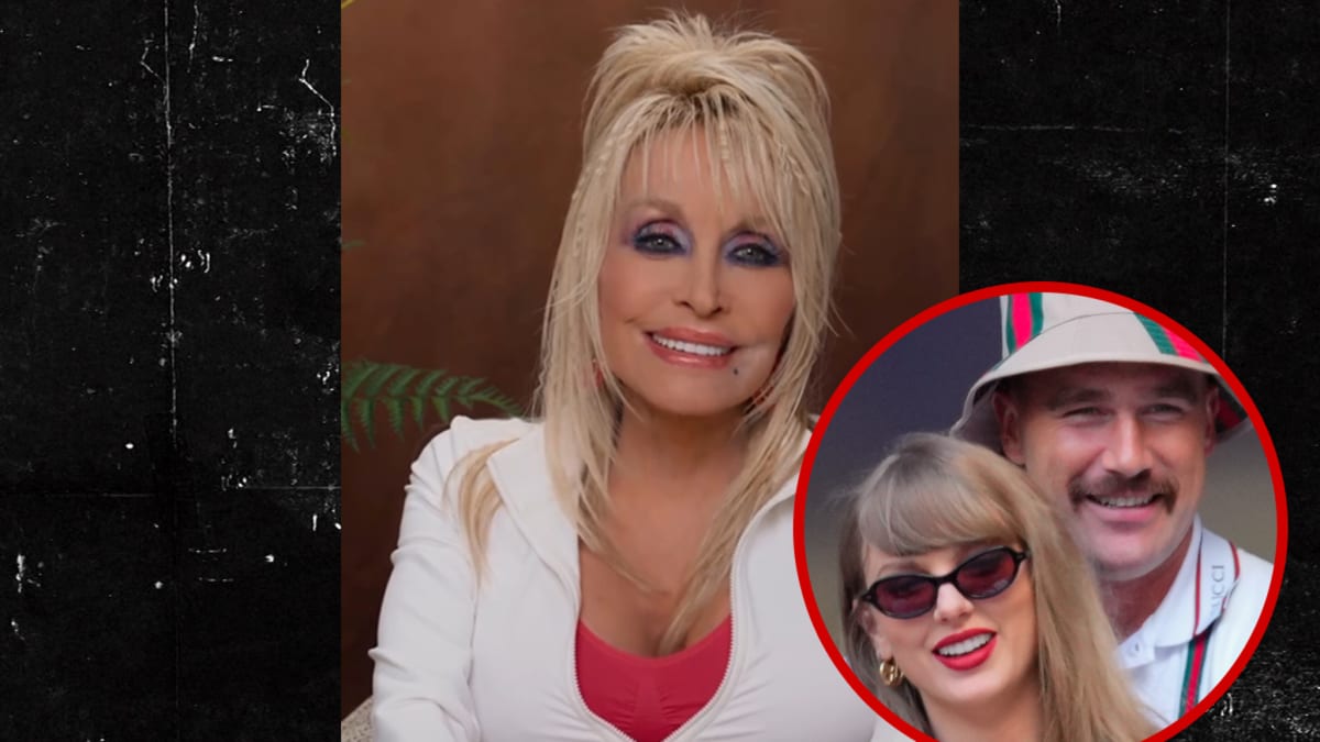Dolly Parton smiling in video message thanking Taylor Swift and Travis Kelce for charity donation