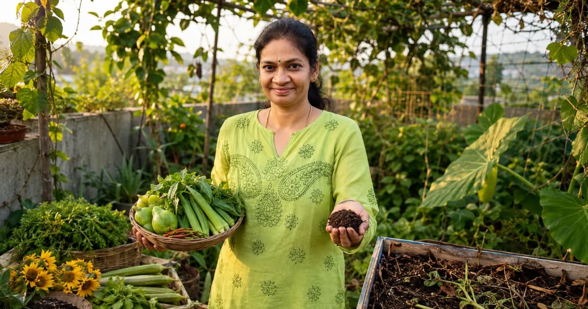Andhra Gardener Turns Waste Into Soil With Sandwich Method - Image 4