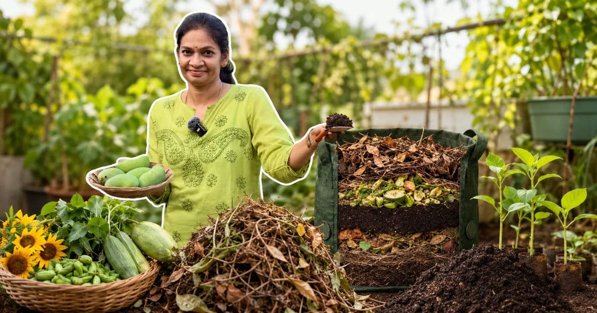 Andhra Gardener Turns Waste Into Soil With Sandwich Method - Image 5