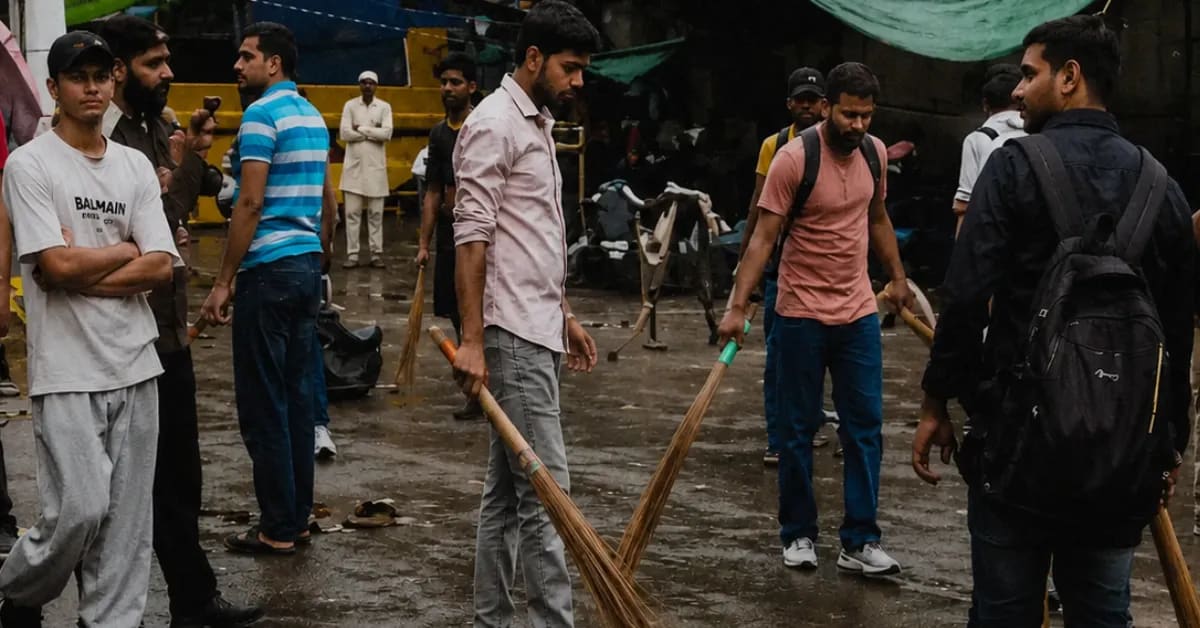 Gen Z Protesters Clean Delhi's Jantar Mantar After Rally - Image 5