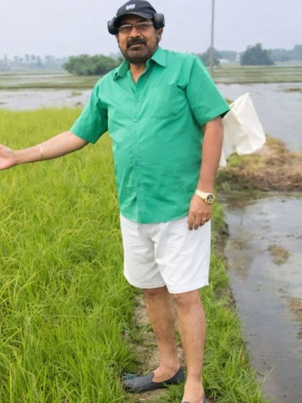 Hands holding traditional rice varieties in Tamil Nadu, India community seed bank