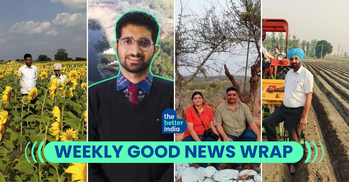 Indian villagers working together on water conservation project restoring dried pond in rural community