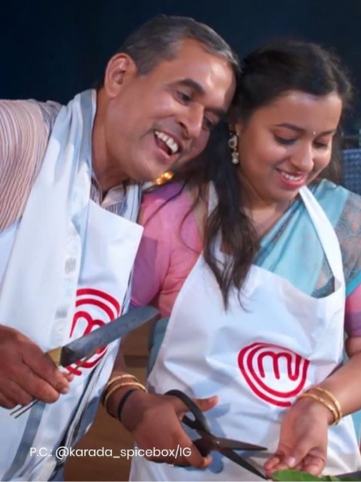 Avani Sharma presenting traditional Karada cuisine dishes on MasterChef India stage