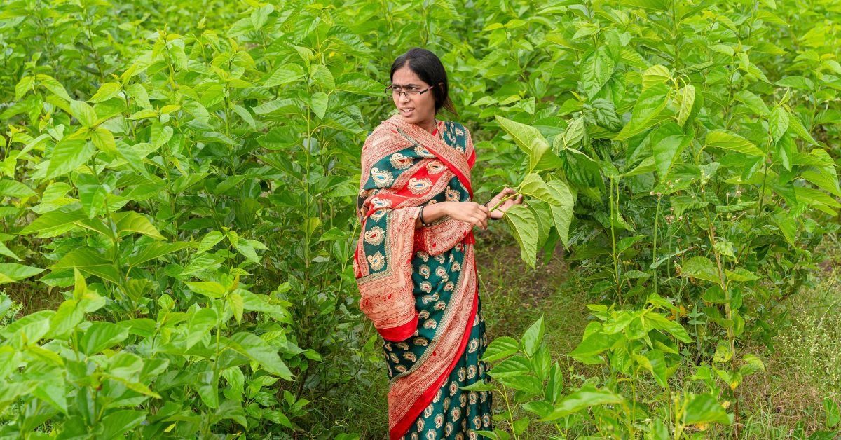 Young female students in agricultural classroom learning modern farming techniques with technology