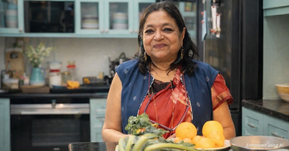 Pritha Sen, culinary historian in her sixties, documenting traditional Bengali cooking methods and forgotten ingredients
