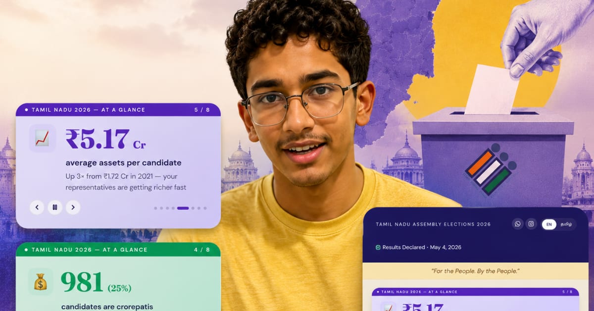 Young Indian teen Kapil Bhaskar smiling while working on laptop computer in Chennai home