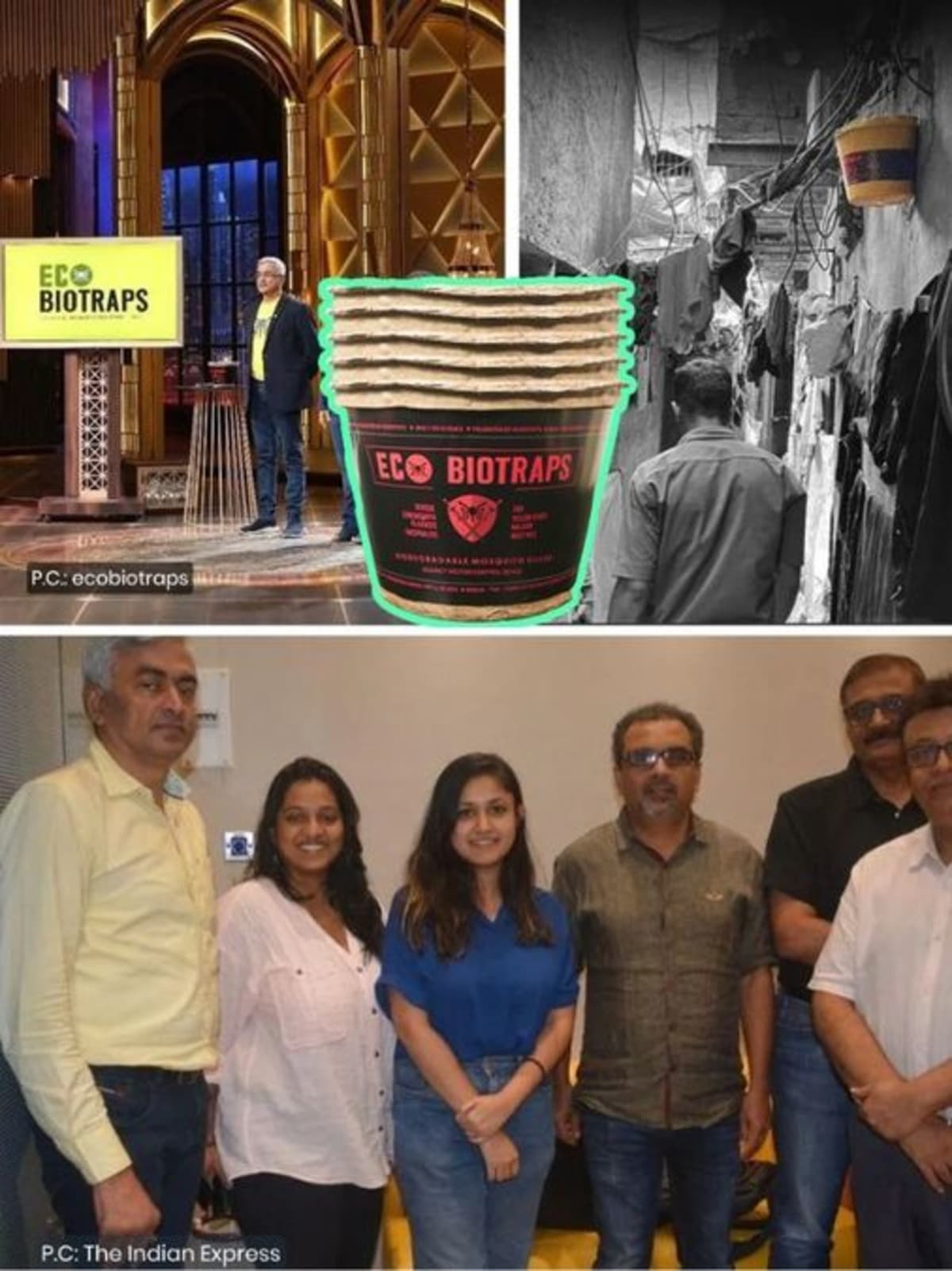Eco BioTrap cardboard mosquito trap holding water to prevent dengue and malaria breeding cycles
