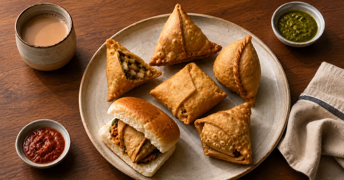 India's 6 Samosas: Square, Cabbage-Filled & Potato-Free