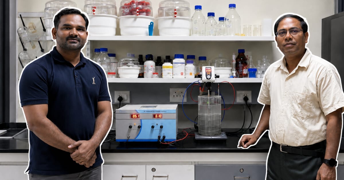 Researchers at IIT Guwahati laboratory testing rotating electrode water purification reactor system