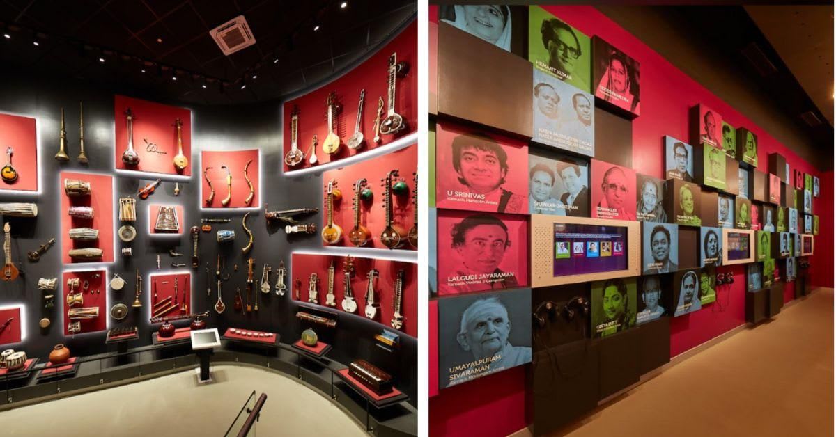Visitors exploring interactive music exhibits at India's first music museum in Bengaluru