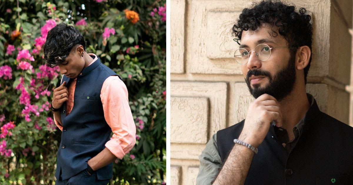 Mumbai entrepreneur Kapil Bhatia holding professional clothing made from recycled plastic bottles