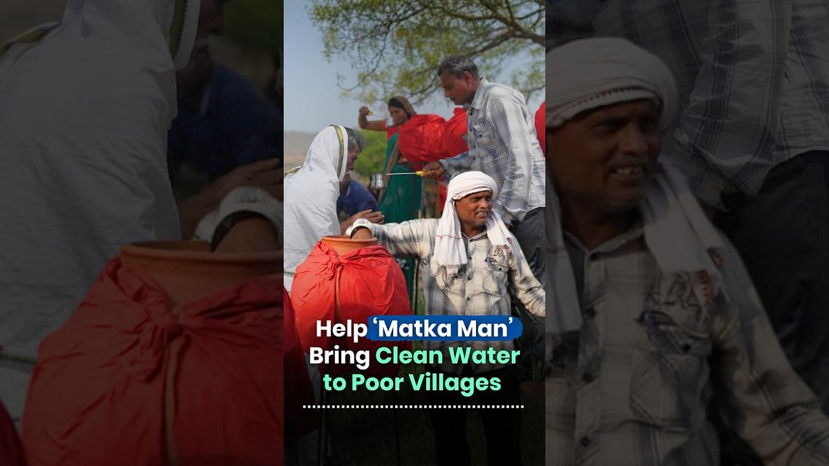Man Walks Miles in Heat to Bring Clean Water to Villages