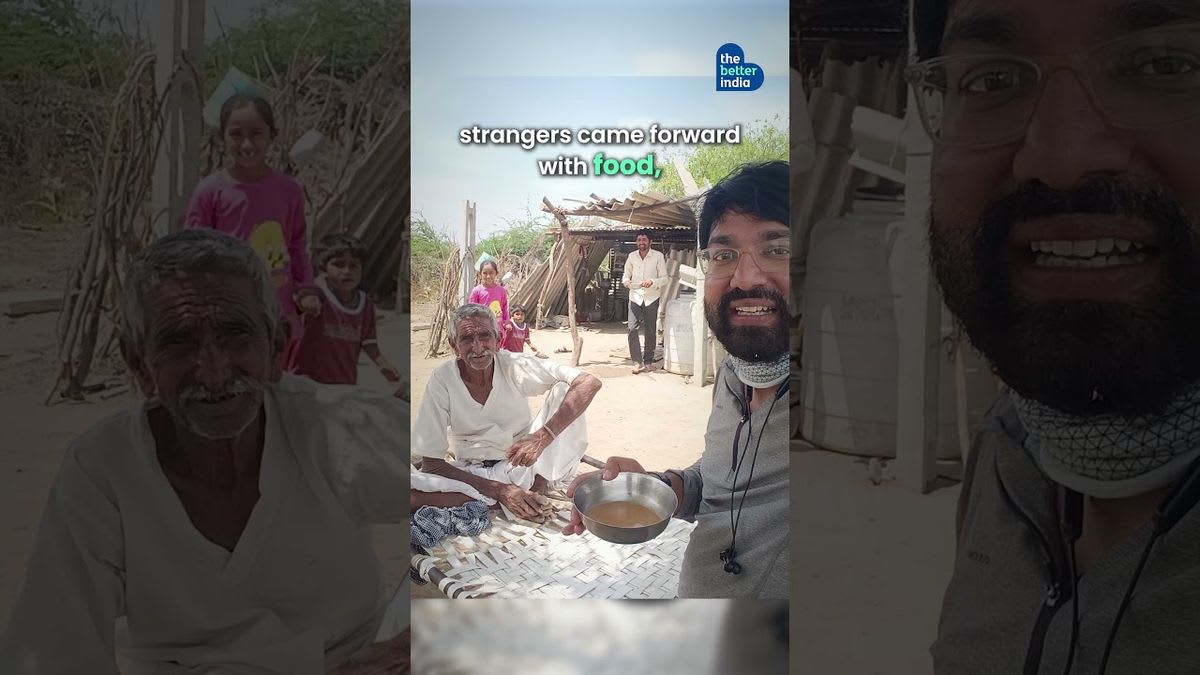 Man riding solar-powered electric bicycle across diverse Indian terrain under bright sunshine
