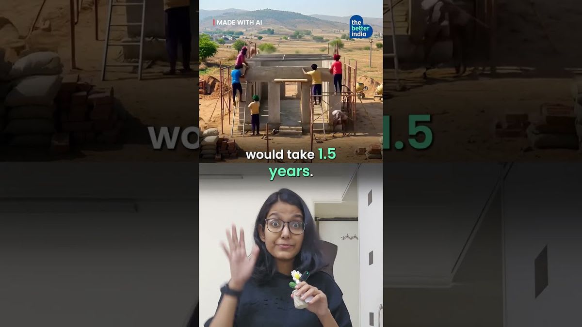 Mor Singh standing outside modest home converted to classroom for rural tribal students in Rajasthan