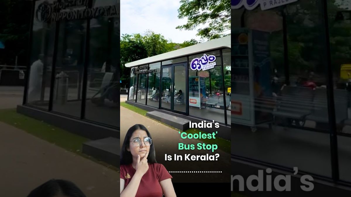 Kochi's Solar Bus Stop Offers WiFi, Charging, and AC Relief