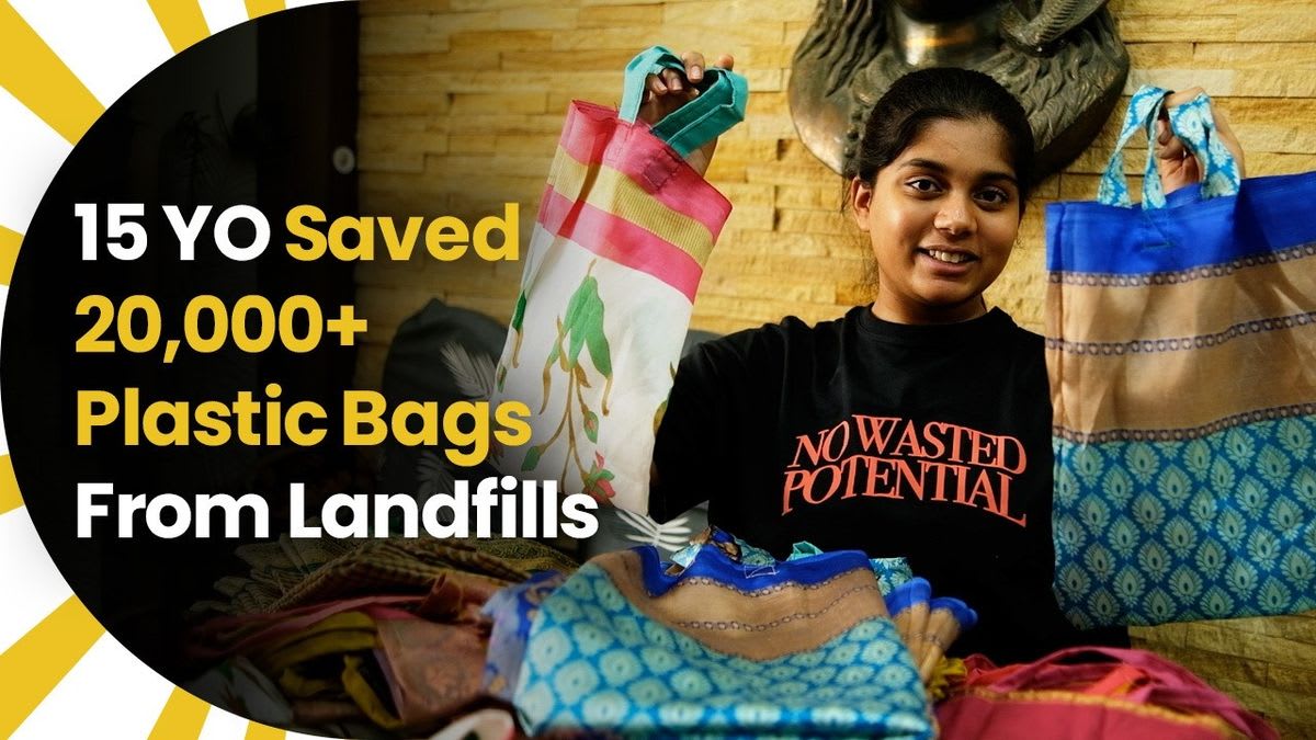 Teen Turns Old Sarees Into 22,000 Reusable Bags
