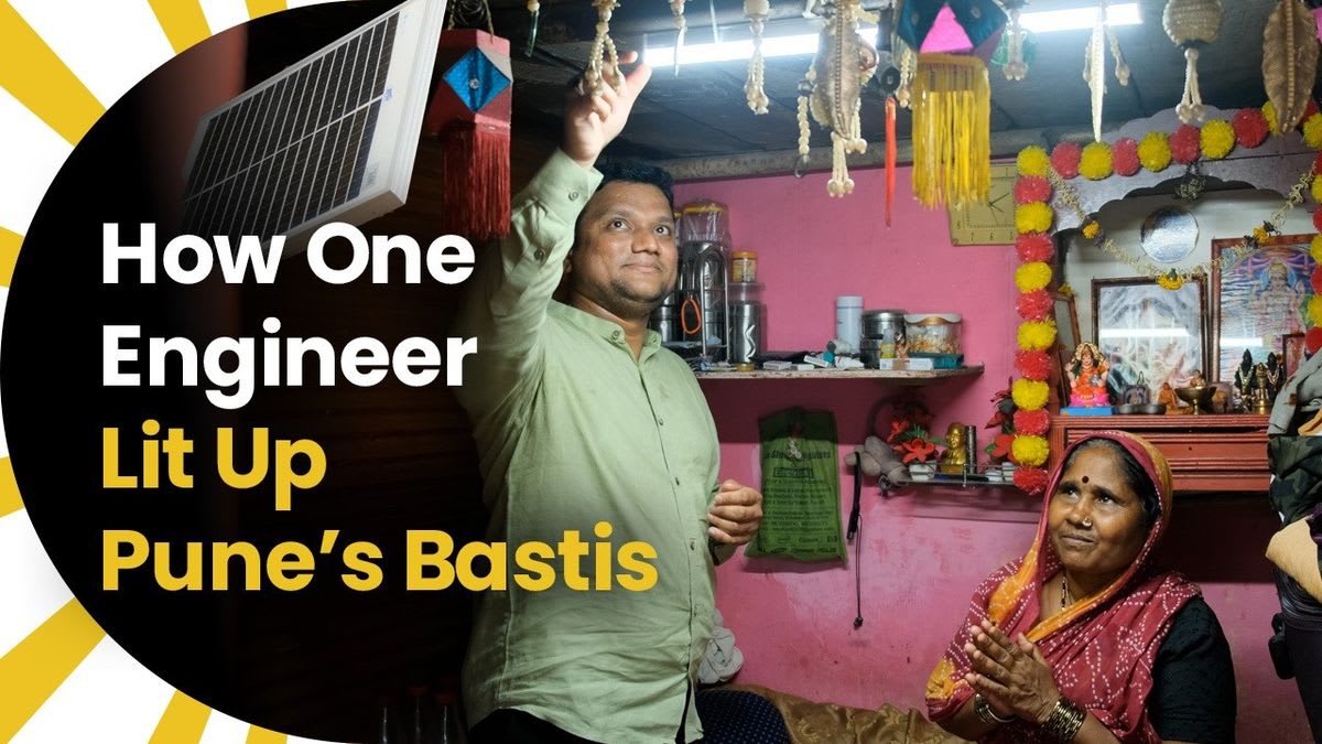 Engineer Brings Solar Power to 20 Pune Families in Darkness