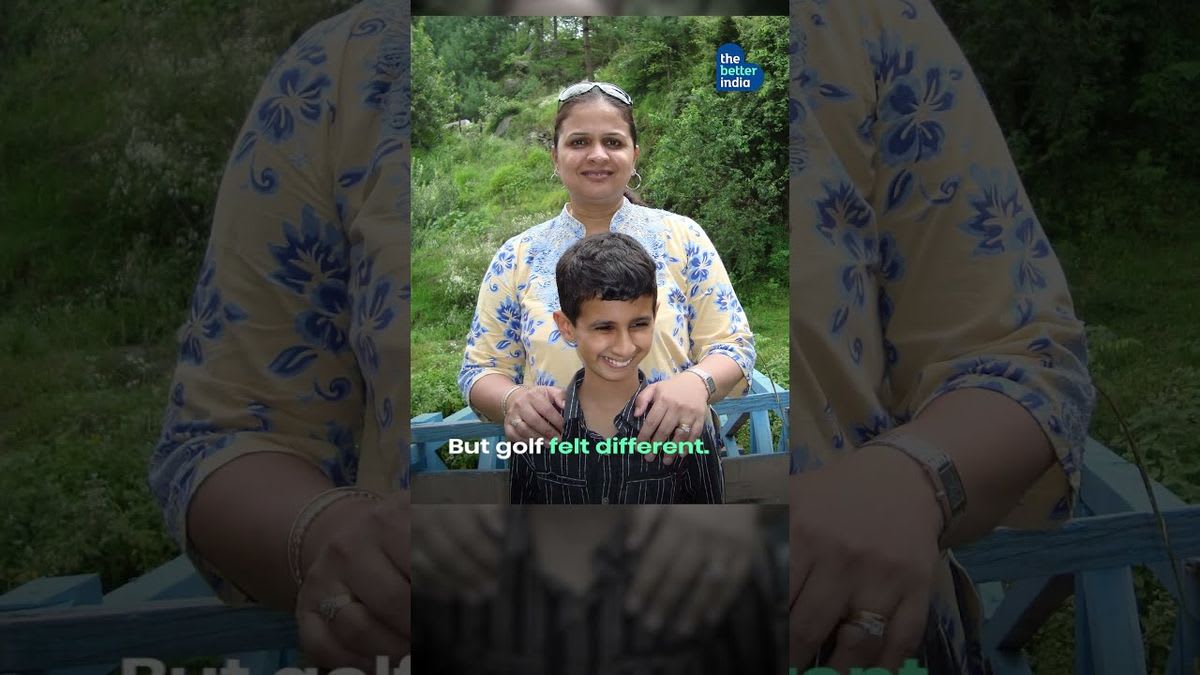 Ranveer Singh Saini holding golf club on course celebrating Special Olympics gold medal win