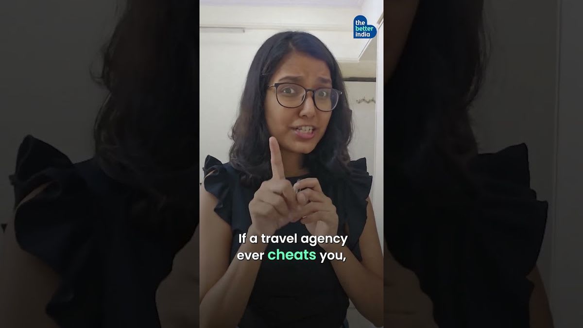 Indian family celebrating legal victory against dishonest travel agency outside consumer court building