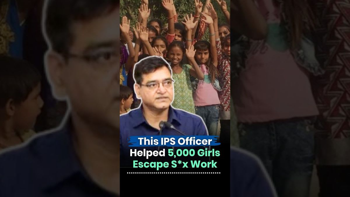 IPS Officer Veerendra Mishra with young girls from Bedia community in educational setting