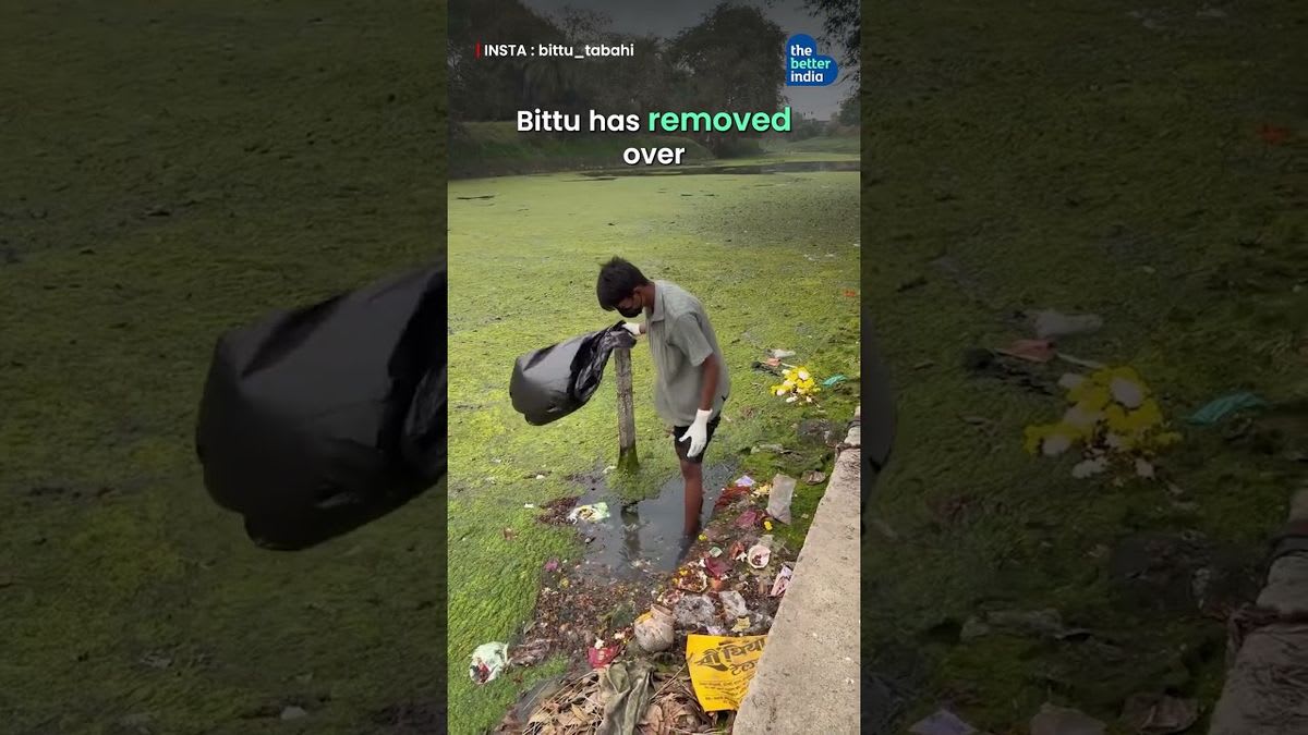 Teen Cleans Entire Polluted River by Himself in India
