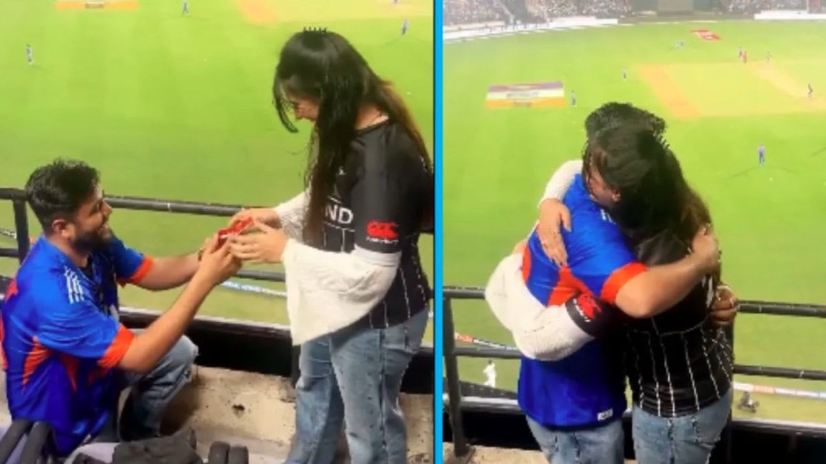 Cricket Fan Proposes at India's T20 World Cup Final Win