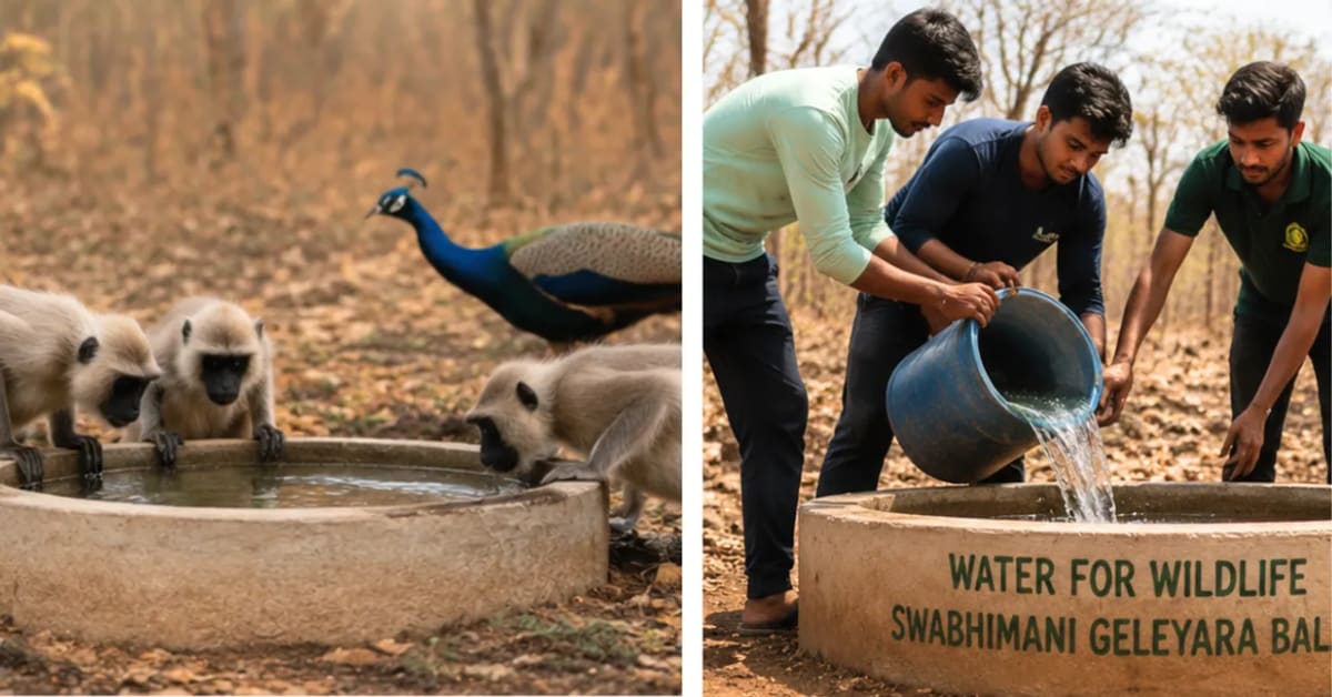 Bidar Youth Install Water Bowls to Save Forest Wildlife - Image 2