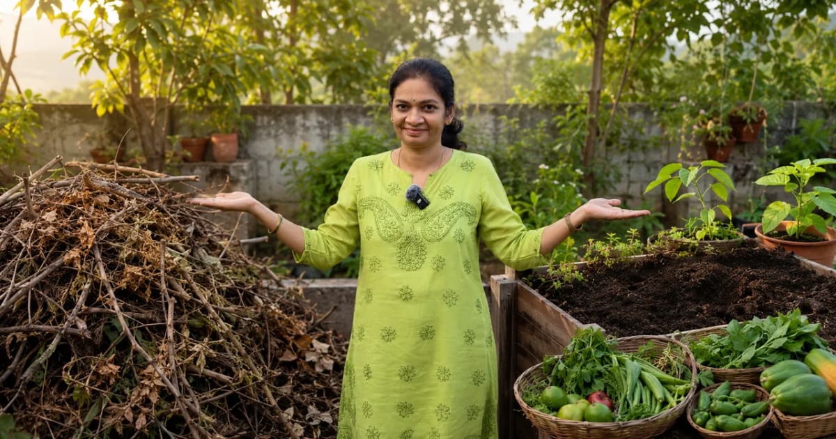 Andhra Gardener Turns Waste Into Soil With Sandwich Method - Image 2