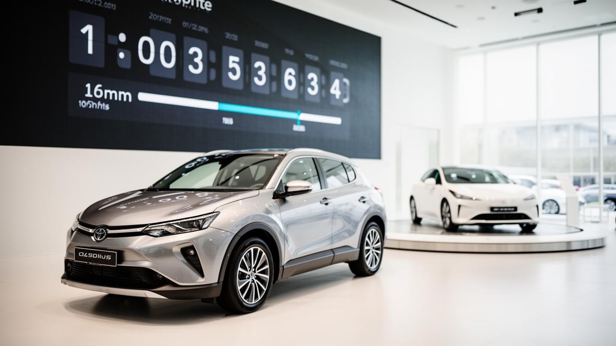 Hyundai Ioniq 5 and Kia Niro hybrid vehicles displayed side by side at dealership