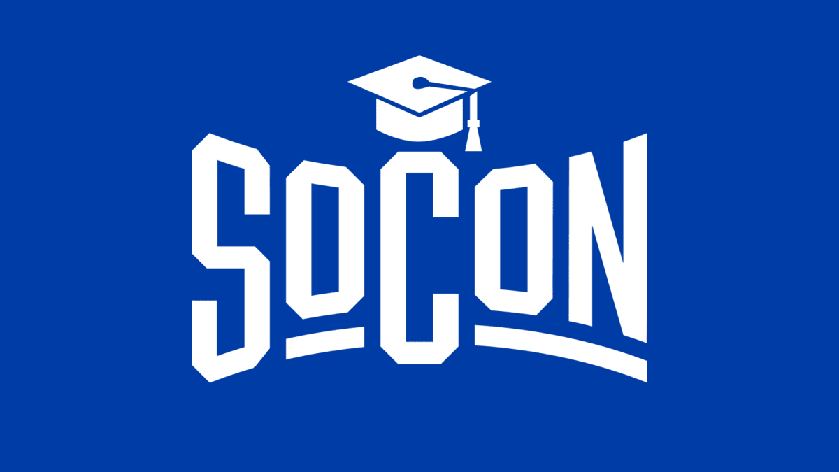 Group of ten diverse college student-athletes in graduation caps celebrating scholarship awards together