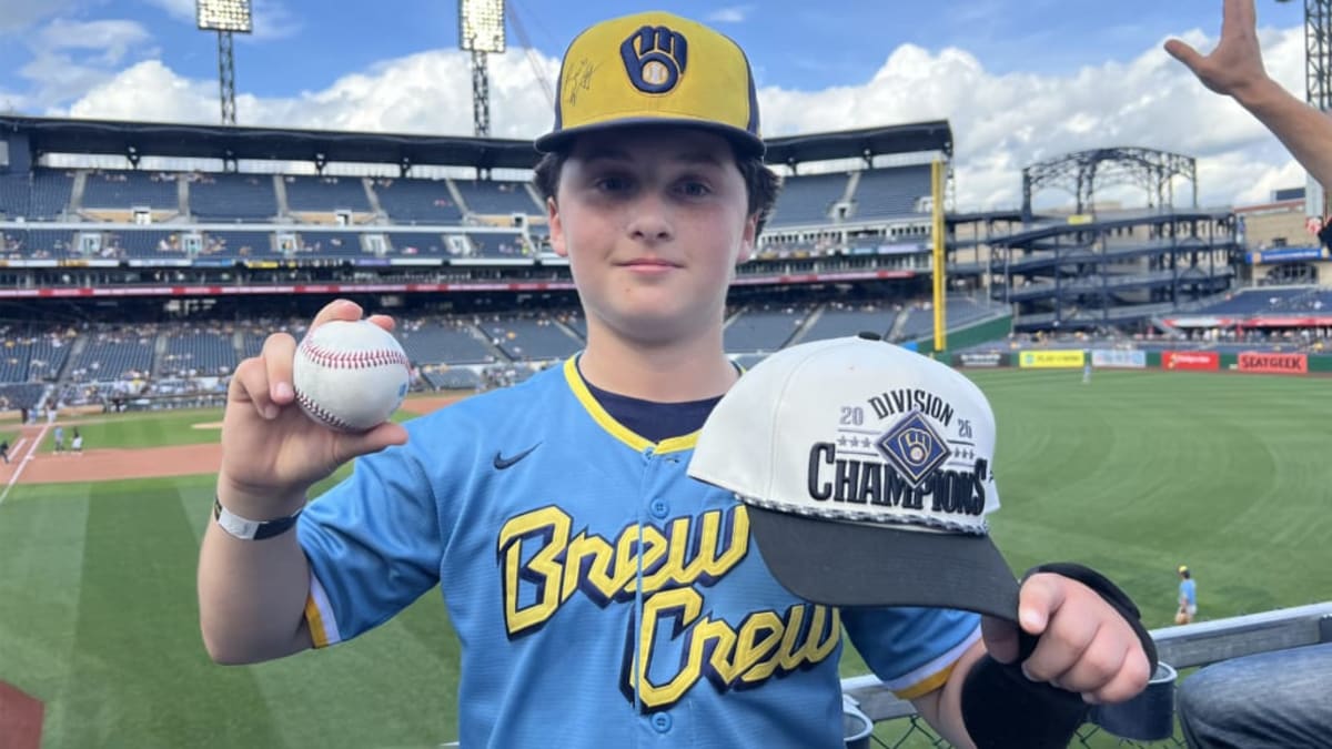 Young Brewers Fan Gets Signed Hat After Near-Catch Goes Viral - Image 3