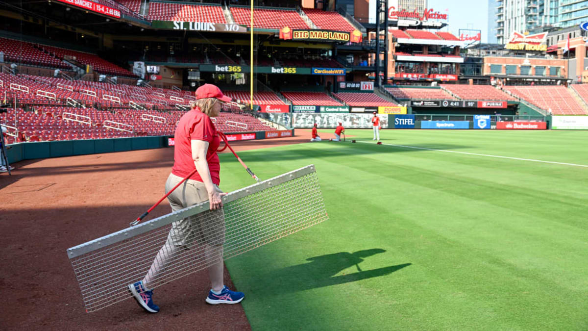 Cancer Survivor Rakes Dream Job at Cardinals Game - Image 4