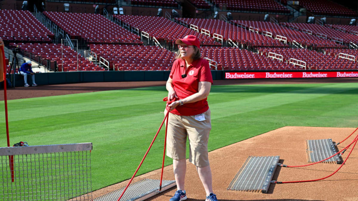 Cancer Survivor Rakes Dream Job at Cardinals Game - Image 2