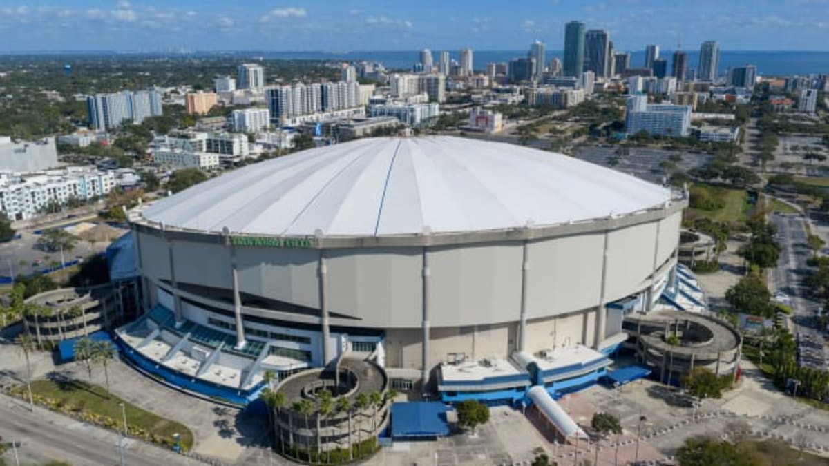 Tampa Bay Rays baseball stadium at Tropicana Field during Venezuelan Heritage Night celebration event