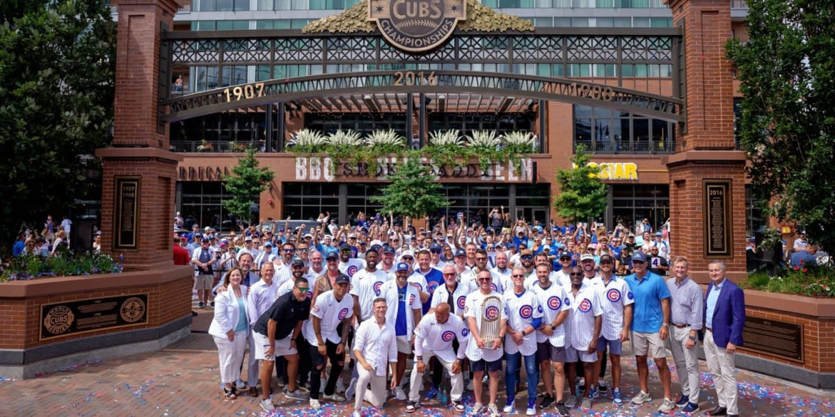Cubs Honor 2016 Champs with New Bronze Gate at Wrigley