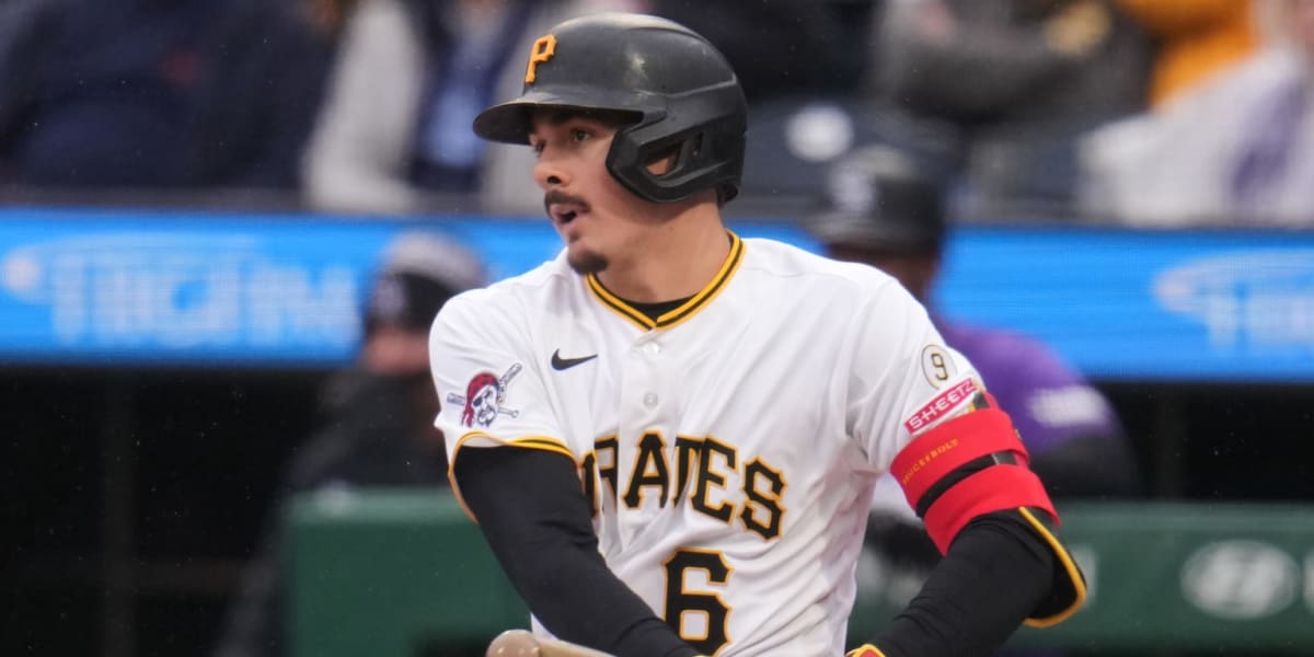 Young Pirates shortstop Konnor Griffin running bases during game at PNC Park