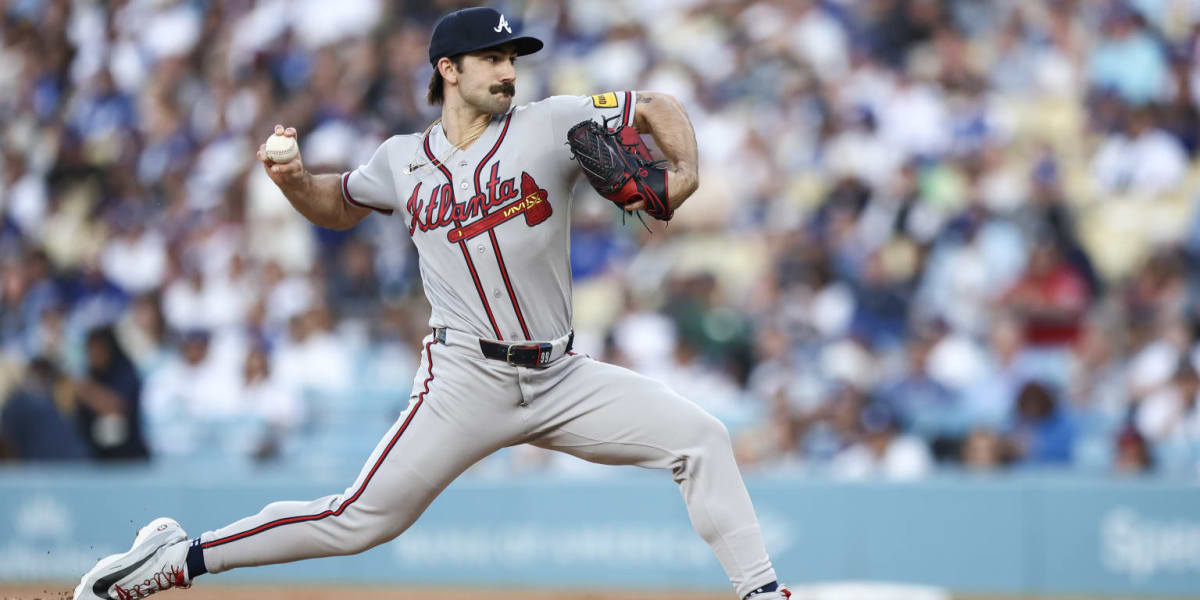 ** Spencer Strider pitching for Atlanta Braves in tribute to late manager Bobby Cox