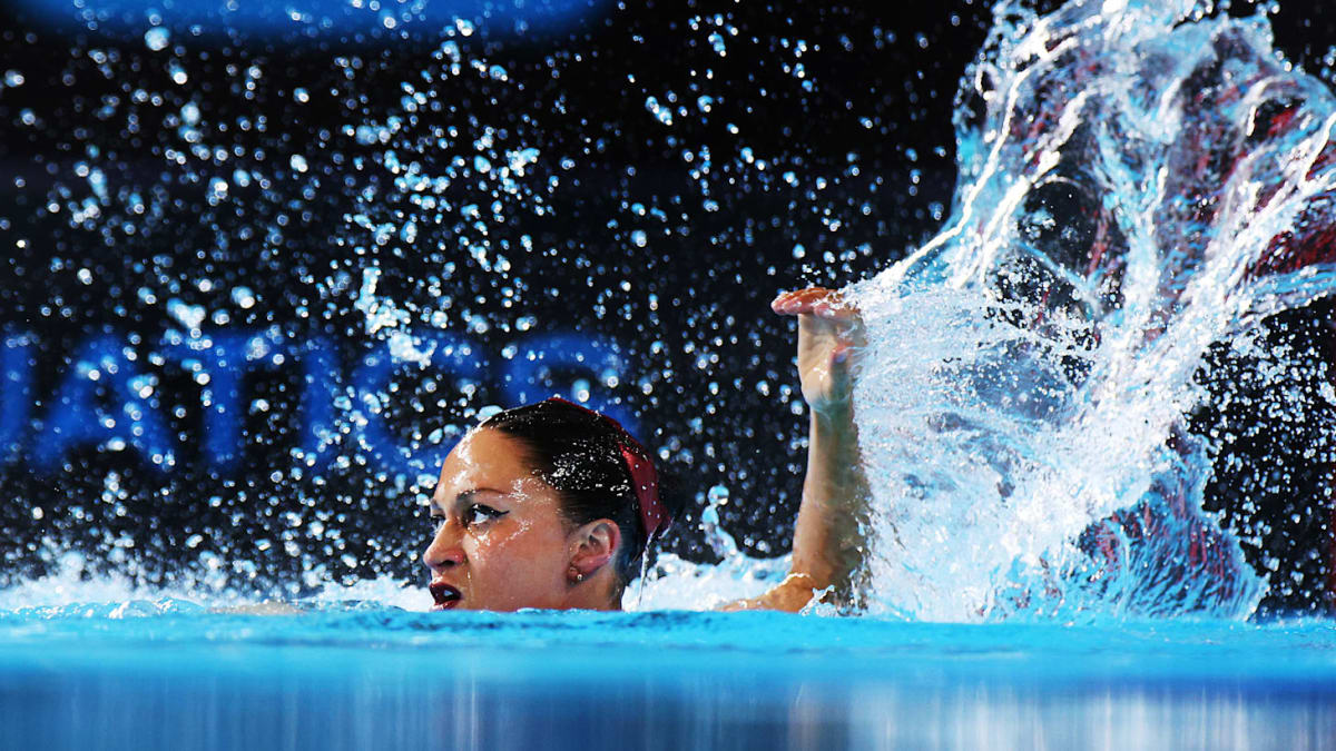 Anita Alvarez performs artistic swimming routine at Paris 2024 Olympic Games