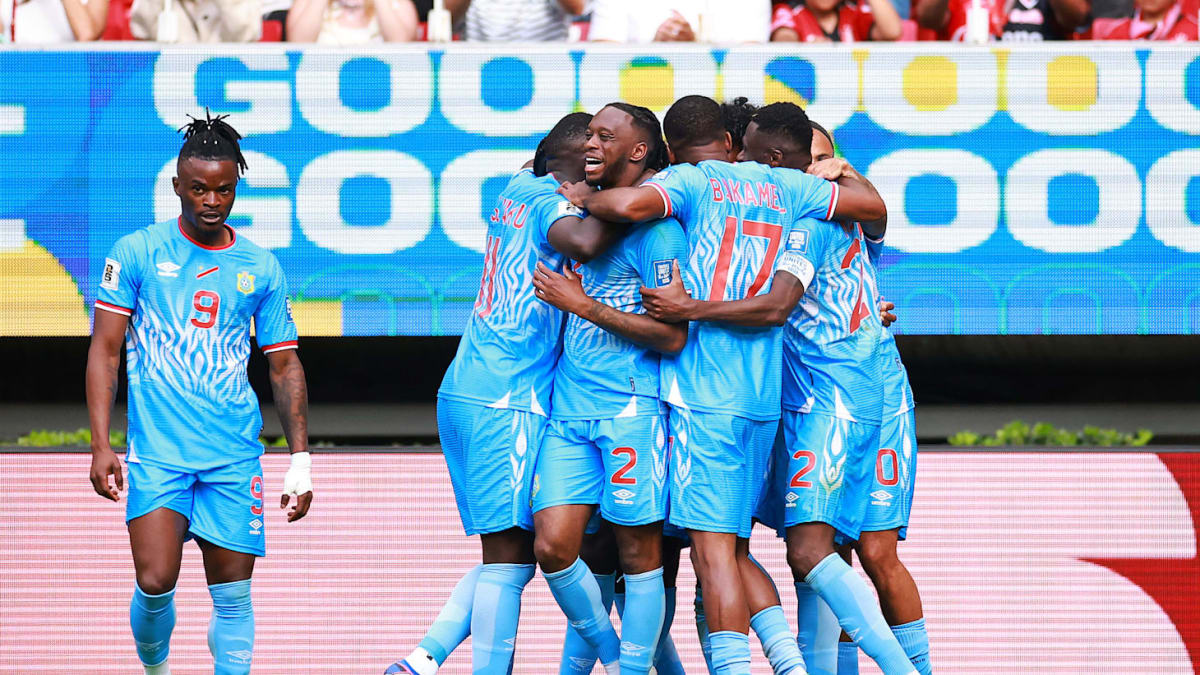 DR Congo football fans celebrating wildly in stadium after historic World Cup qualification goal
